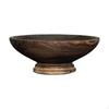 Tigela Decorativa com Pedestal Madeira Café da Manhã Bolo Exibição Servidor Bandeja de Madeira Fruta