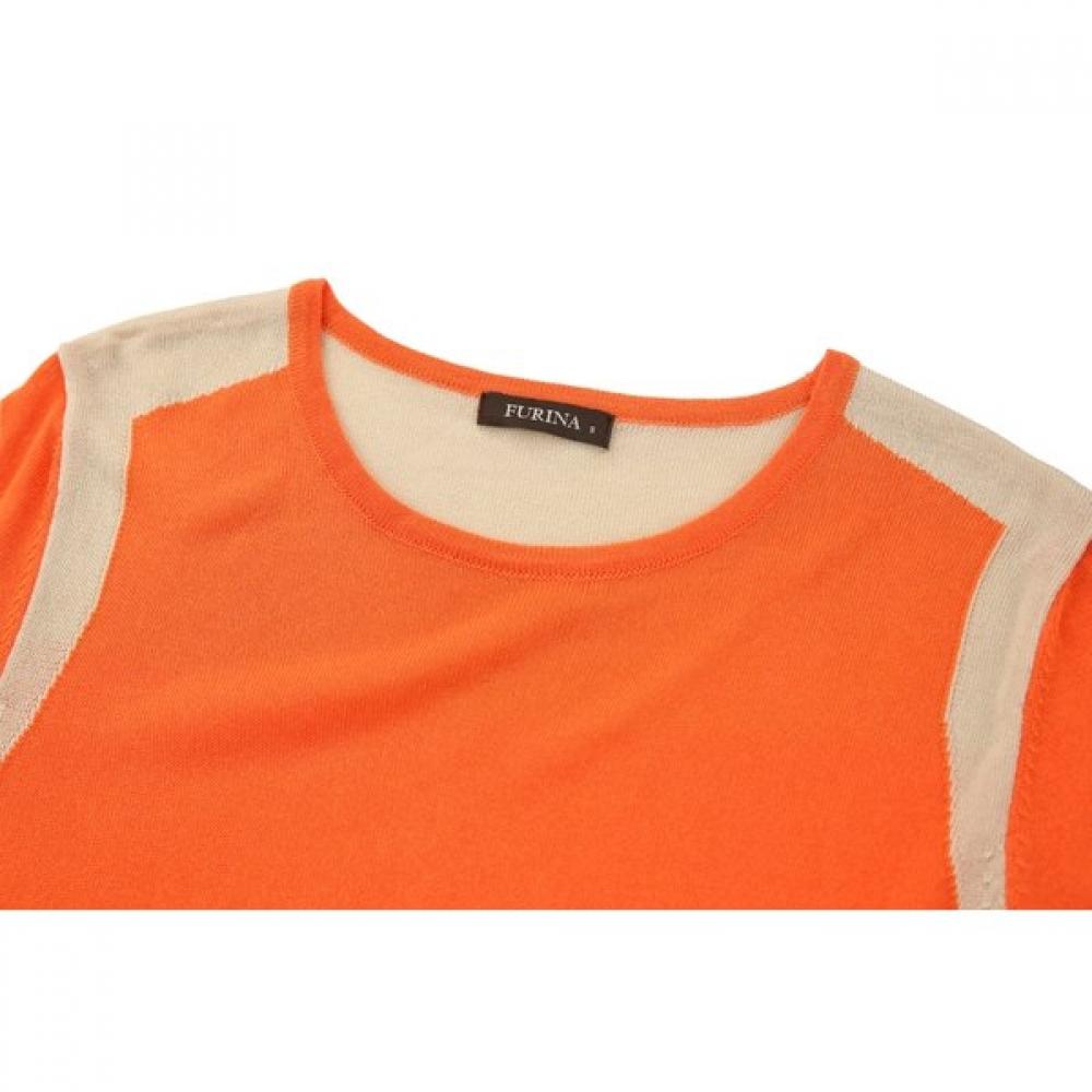 Furina InTarsia CoTTon Round KniT T shirT