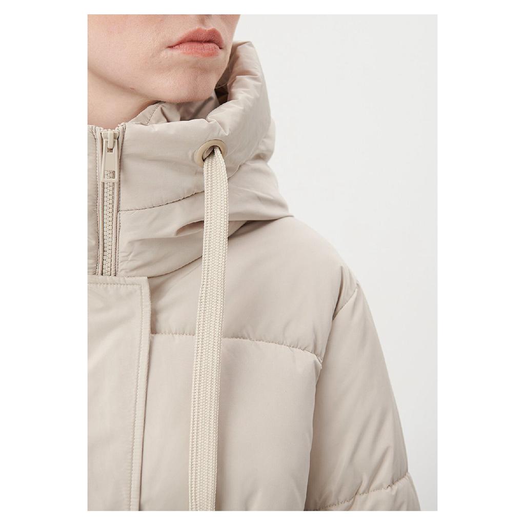Hooded Beige Puffer Jacket 1110150-70144