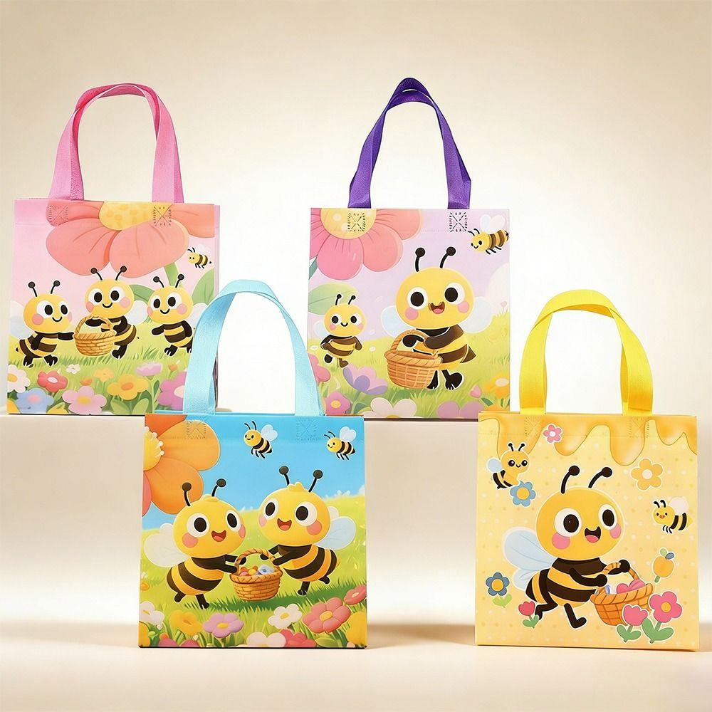 10Pcs Waterproof Gift Packaging Bags Reusable Flower Shopping Tote Bag  Kids Birthday Party