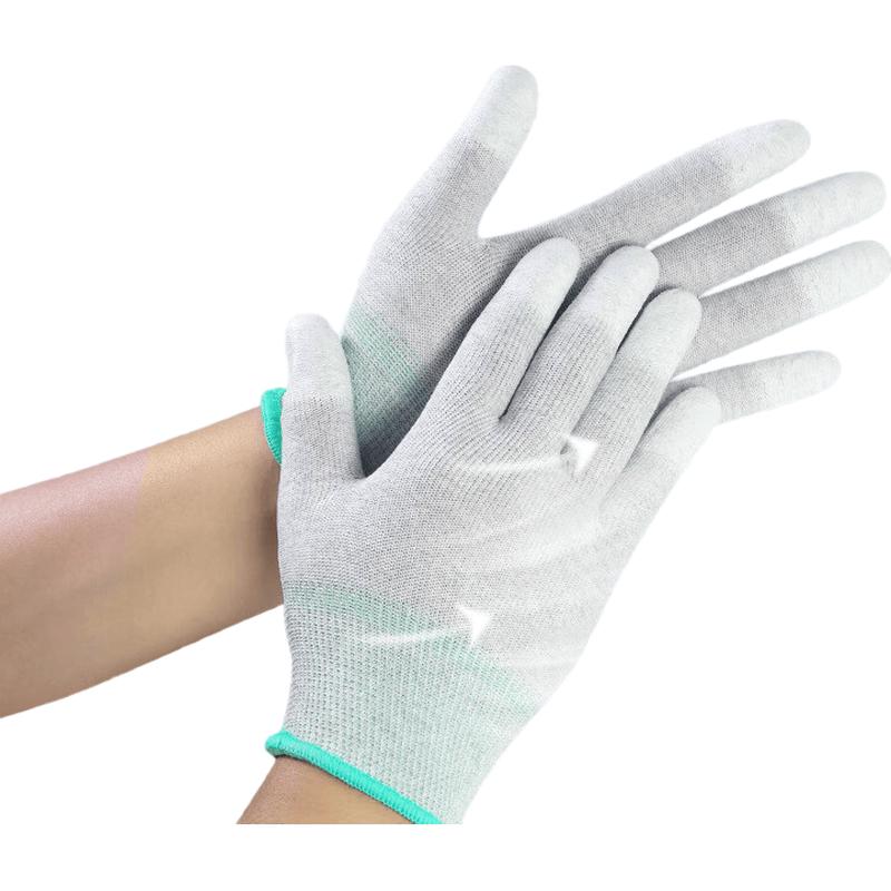 Anti-Static Carbon Fiber Nylon PU Coated Work Gloves M