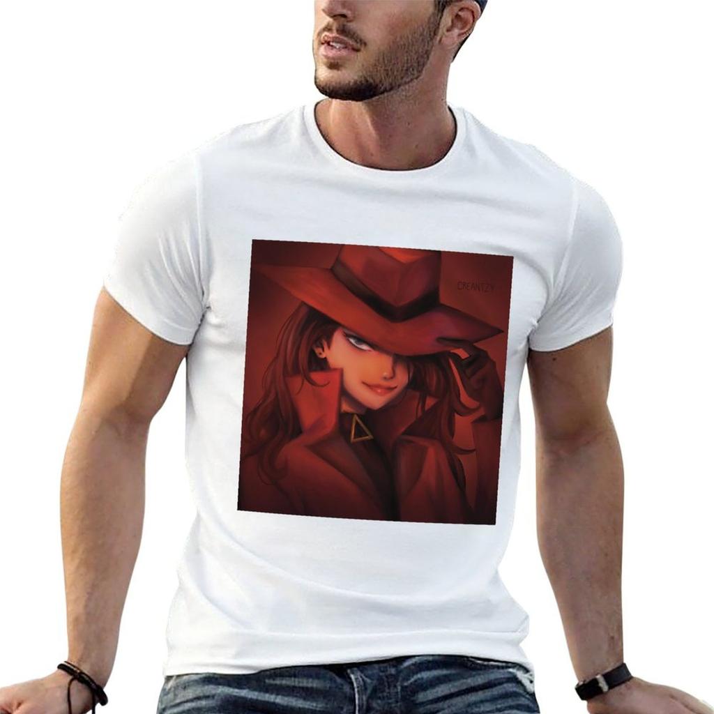Carmen Sandiego T-Shirt Atmungsaktives Kurzarm-Shirt für das Fitnessstudio