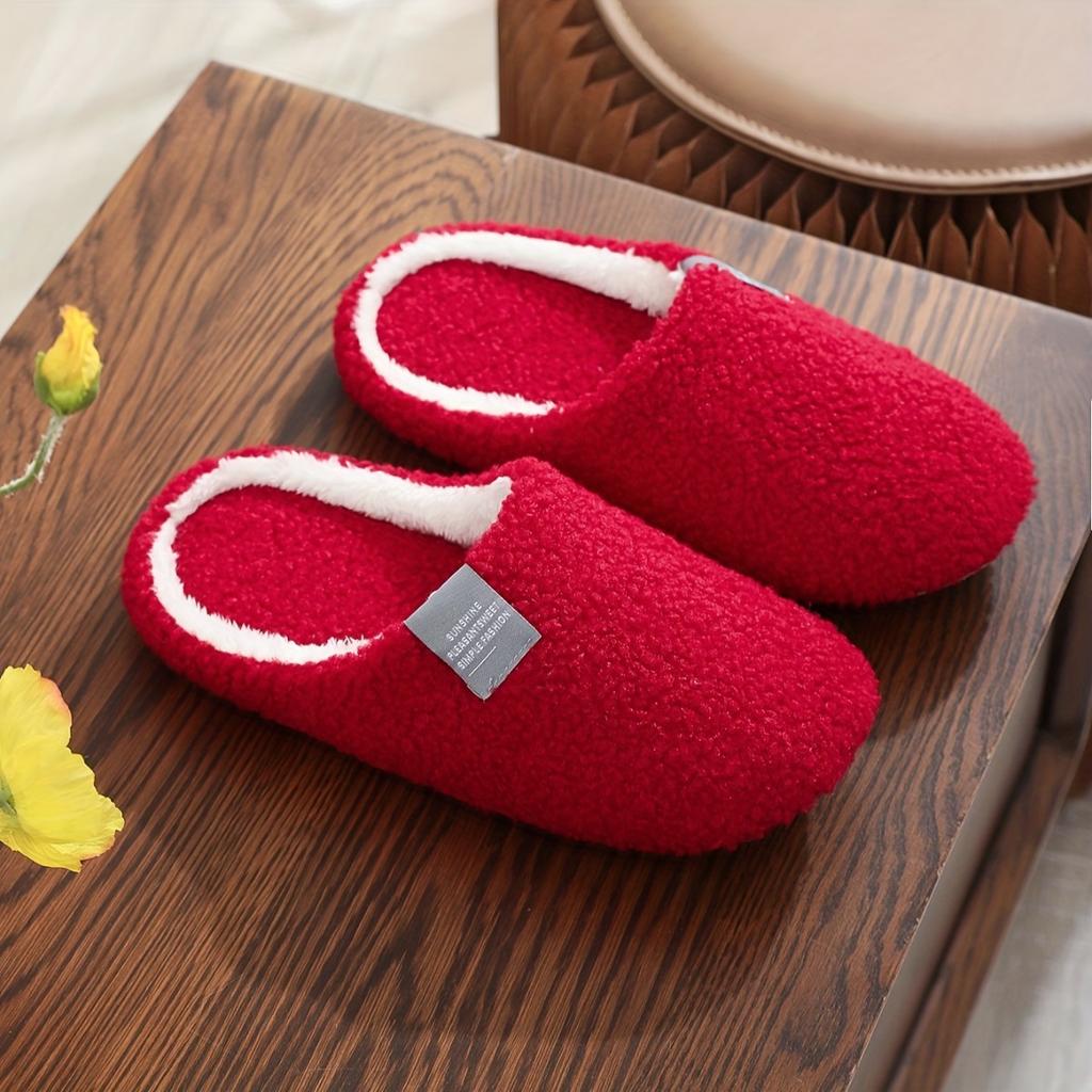 Home Slippers with Soft Sole, Simple, Lightweight, Fashionable, Furry, Elegant, College Style, Warm Slippers