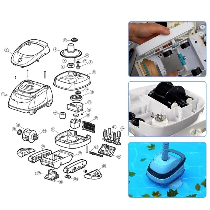 Plastic A-Frames and Pod Combos Turbine Bearings Kit Pool Cleaner Maintenance Kit Plastic Texture Suitable for Pool Vacuum
