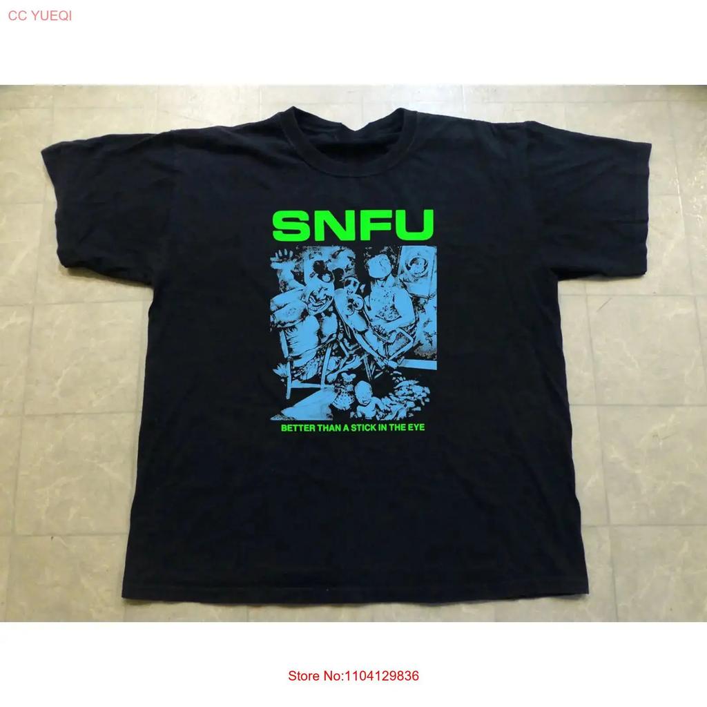 New Hot Snfu Band Black Cotton All Size S 5xl T Shirt Ad305 Vintage Top For Everyday Wear Designer Clothes Casual Homme