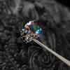 Fashion Classic  Sliver Color Hollowed-out Baroque Crystal Cocktail Ring Opening Rings for Women Men Luxury Charm Jewelry Gifts