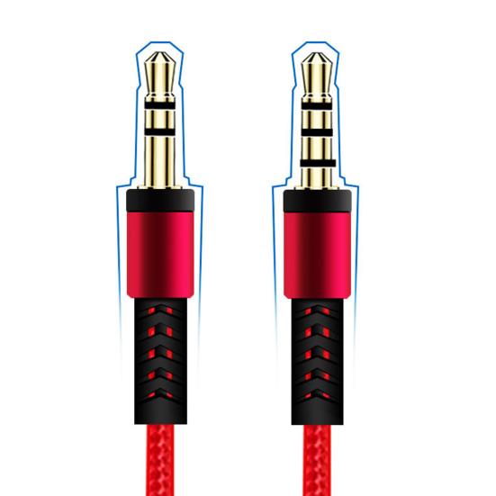 3.5mm Jack Male to Male Audio Cable 1.2m Aux Cable Volume Control with Mic for iPhone for iPad