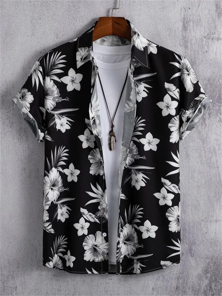Hawaiian 3D Coconut Tree Top Men's Summer Beach Casual Clothing Street Outdoor Party Men's Shirt Loose Breathable Men's Clothing