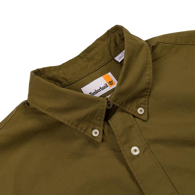 Timberland Casual Business Shirt Men Shirts Dark-Olive-Green A2ANC302
