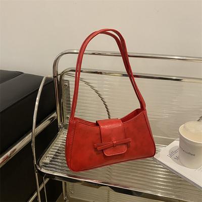 Sac à main tendance pour femme, grande capacité, mode hiver, bandoulière unique, portable, avec nœud baguette