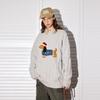 ICH MODE Damen Dackel Bestickter Lockerer Strickpullover