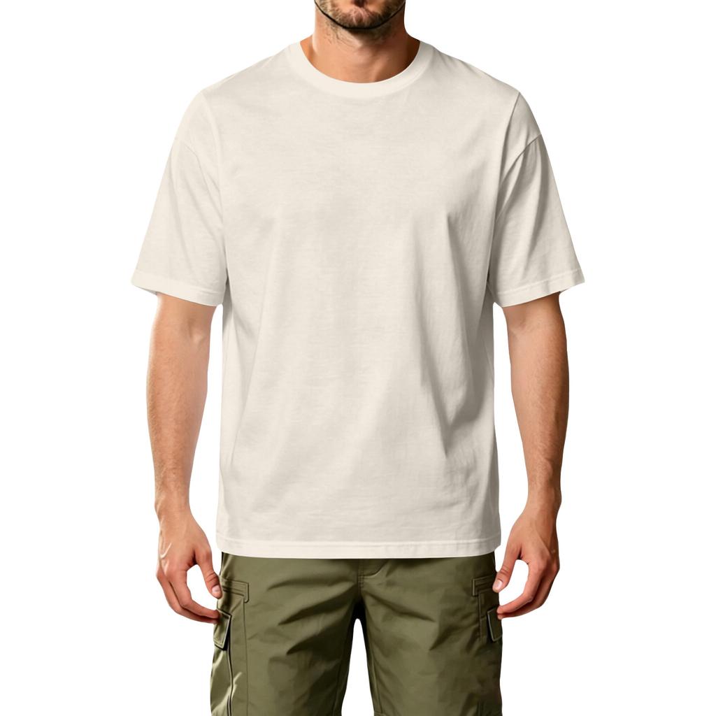 Men's Casual Athletic T-Shirt Crew Neck Short Sleeve Lightweight Soft Fabric Comfortable Fit Basic Plain Tee for Everyday Wear