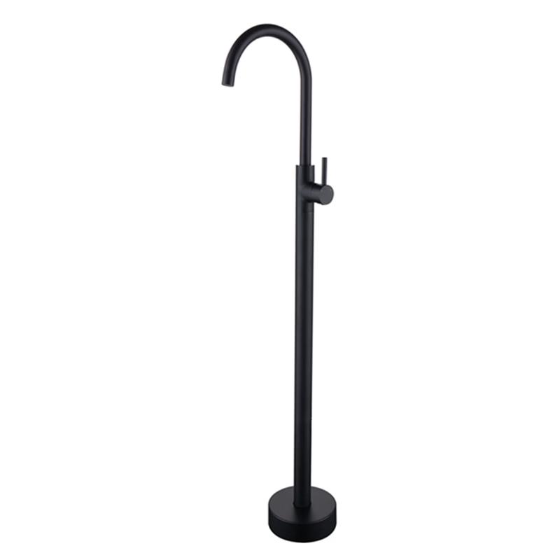 TLXT Brass Wall-Mounted Bathtub Faucet with Rotatable Spout