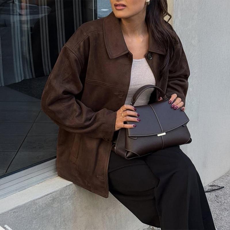 European American Simple Temperament Button Long-sleeved Vest Vest Jacket Women's 2025 Autumn Winter