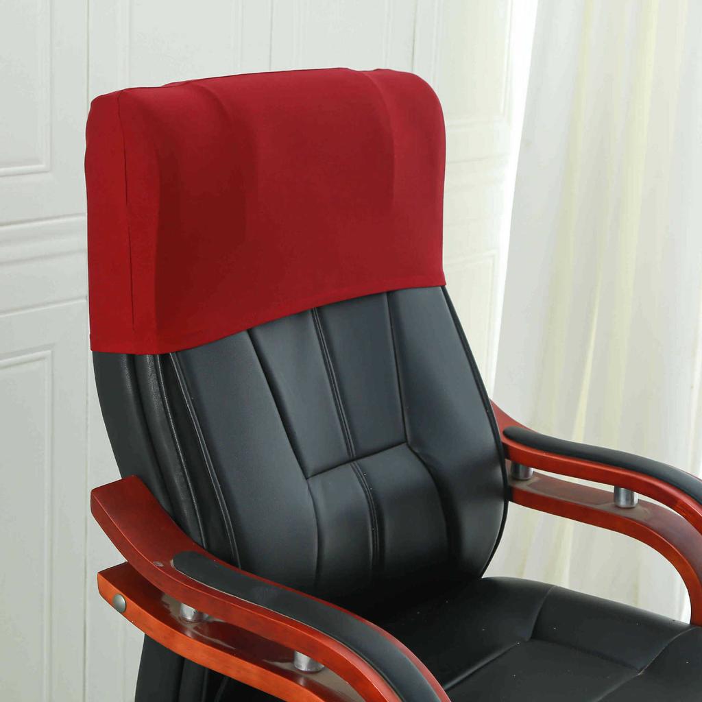 Elastic Boss Chair Headpillow Case Office Chair Cover Swivel Chair Headpillow Case Computer Chair Headpillow Seat Dustproof Head Cover