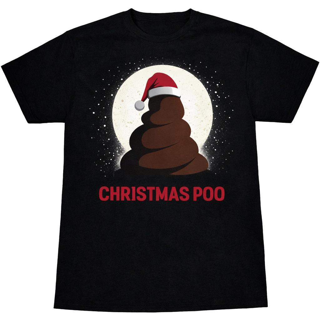 Christmas Poo Holiday Humor Shirt, Funny Cartoon Christmas Tee, Unisex T-Shirt