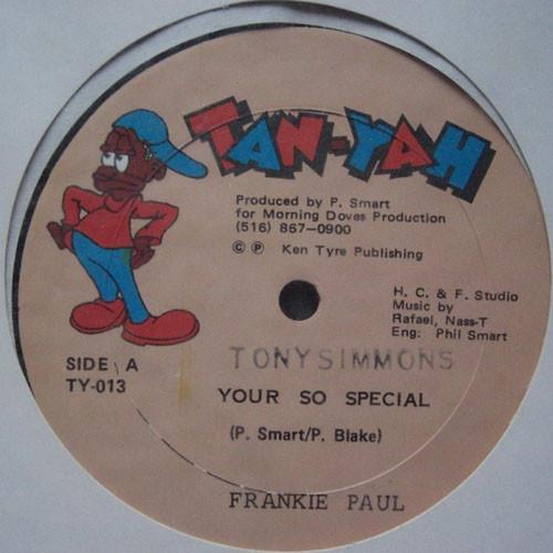 

12inch Record FRANKIE PAUL - Your So Special TY013 Tan-Yah US Reggae, Ska & Dub Used