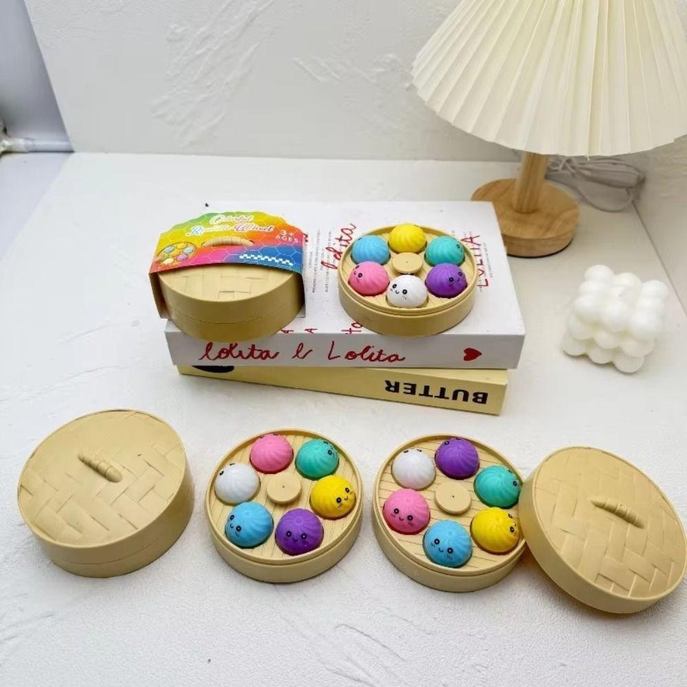 Fingertip Pressure Simulation Steamed Buns Set Finger Button Sensory Clicker Toys Boys Girls