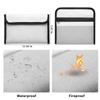 Fireproof Waterproof Document Pouch Zipper Closure Cash Earphone Storage Bag with Sticky Strip Home Organization Storage Bag