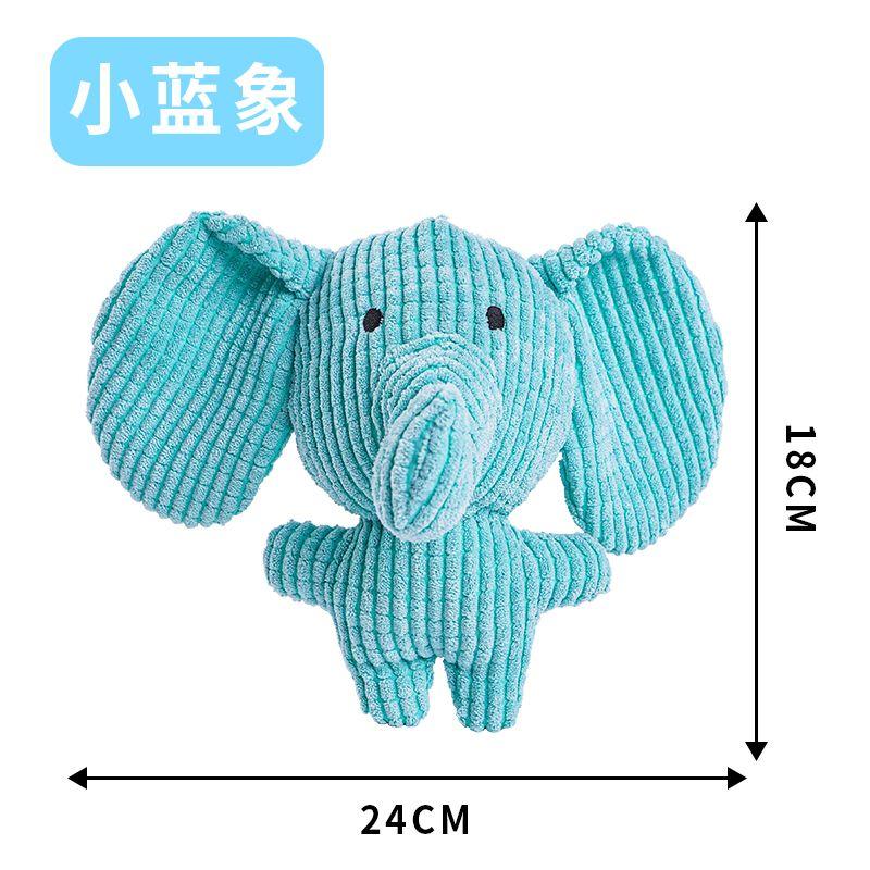 

Dog Toy Bite-Resistant Molar Puppy Plush Sound Toy Self-Hi Relieving Stuffy Handy Gadget Small and Medium-Sized Dogs Pet Supplies Blue Elephant (molar bite-resistant)