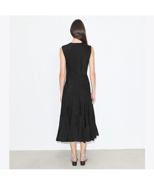 Tolibeochi Flare Cotton Silk Dress - Black