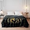Golden Knight Crest On Black Pattern Print Blanket Soft and Cozy Perfect for the Living Room Bed Sofa or a Nap,gift