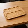 Bamboo Serving Tray with Lid MultiCompartment Design Divided Food Platter Cover BPA Meat and