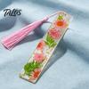 Aesthetic Page Holders Dried Flower Resin Bookmarks with Tassels, Double-Sided Magnetic Birthday Gift for Readers Book Lovers Friends, Pretty