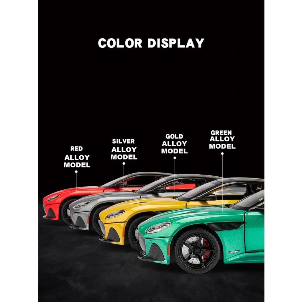 1/24 Scale Aston Martin DBS Luxury Sports Car Alloy Metal Diecast & Toy Vehicle Car Model High Simulation Collect Hobby Ornament Gift