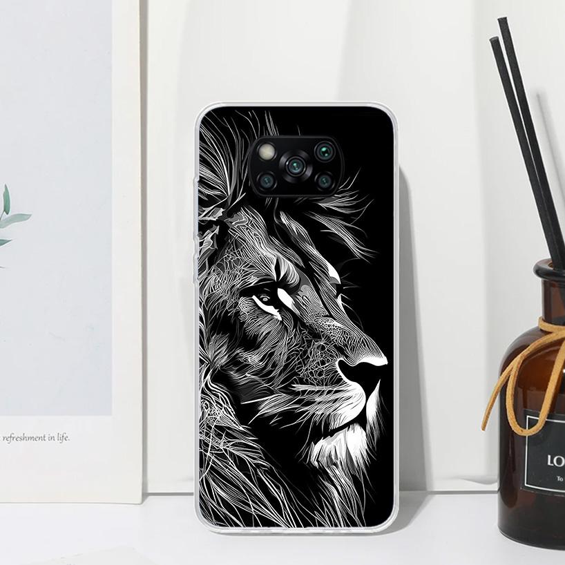 Lion Alpha Male Cub King Phone Case For Xiaomi Poco X7 X6 X5 M7 M8 Pro F7 Ultra Redmi 15C 15 13C 13 12C 12 10 10C 10A Art Fundas