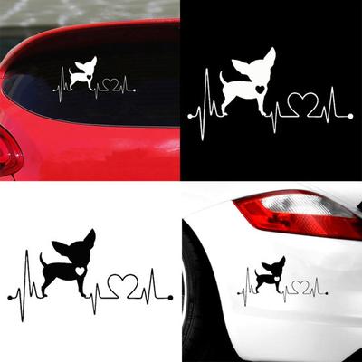 Bonito Chihuahua Cachorro Carro Veículo Corpo Janela Decalques Reflexivos Decoração Adesivo