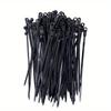 100pcs Creative Nylon Cable Ties with Screw Mounting Holes, Self-Locking Loop Strapping, DIY Office Cable Harness Organizer