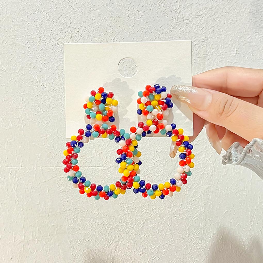 1 Pair Beads Earrings Anniversary Birthday Festival Wedding Engagement Date Fashion Ears Jewelry for Woman Ladies