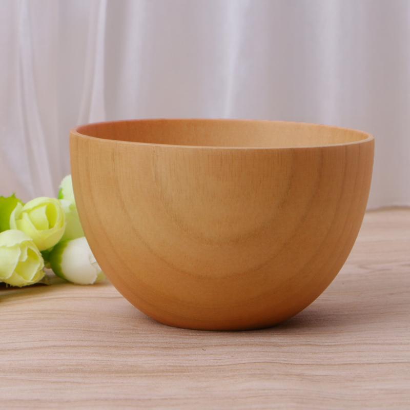 1pc Natural Wooden Bowl For Serving Rice Soup Round Wood Salad Dishes Handmade At Affordable S Free Real Reviews With Photos Joom Round Wood Salad Dishes Handmade, Round Wooden Bowl With Lid