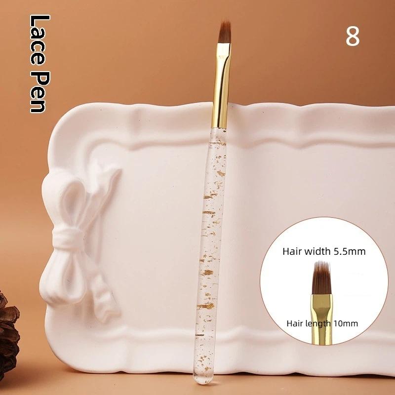 1Pcs Nail Brush Set Detail Work Pens Stylish Acrylic Handles Gel Nail Art Fine Line Painting Professional Home Use Manicure Tool
