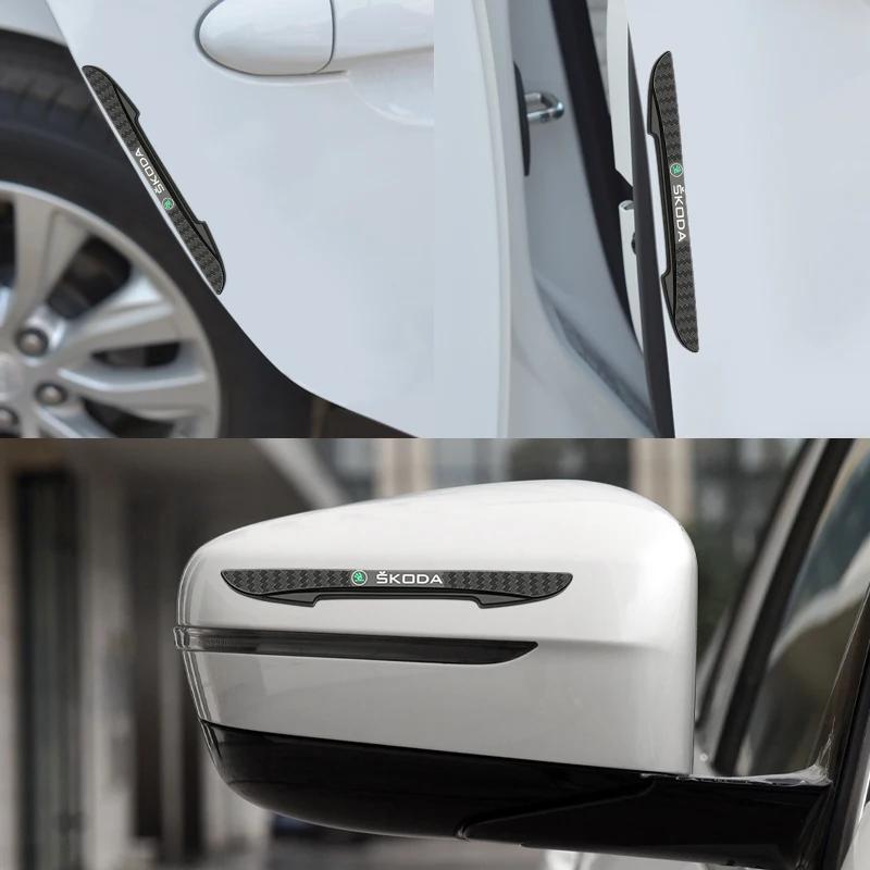 Car Door Edge Anti-collision Protector Bar Stickers Silicone Car Side Protection for Skoda Octavia Fabia Rapid Superb Kodiaq ES7