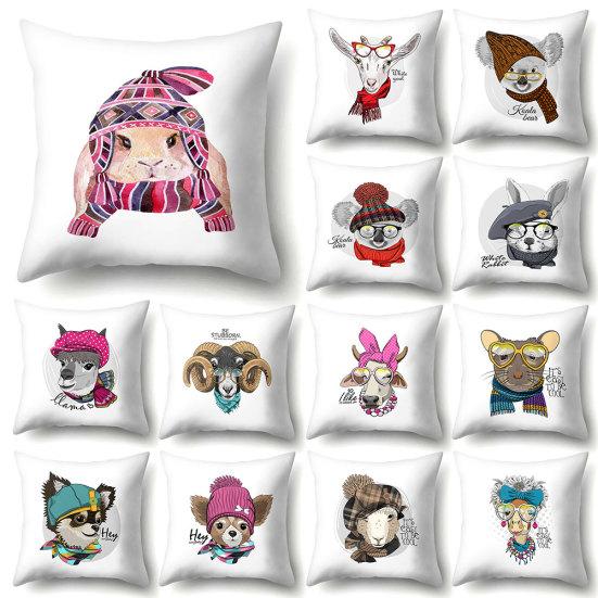 

4 шт. забавные милые животные овчарка собака пледы наволочка домашний декор автомобиля