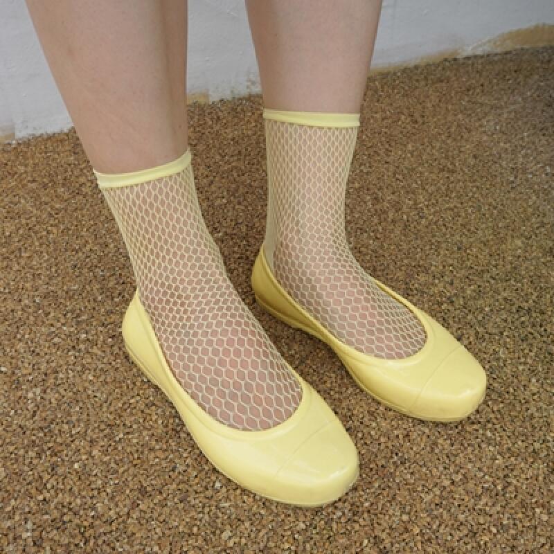 Colorful fishnet socks