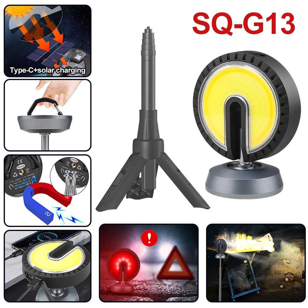 Folding Camping Light Telescopic and Collapsible Night Light COB Mobile Lighting 6000-3000 mAh  Magnetic Road Light Flash Light