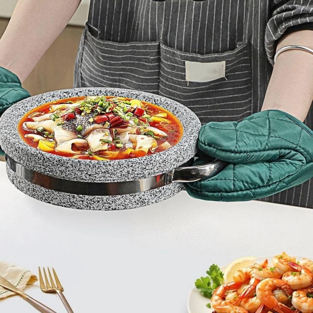 2PCS Hanging Microwave Gloves Non-Slip Grilling Mitts Multifunctional Antiscald Oven Mitts BBQ