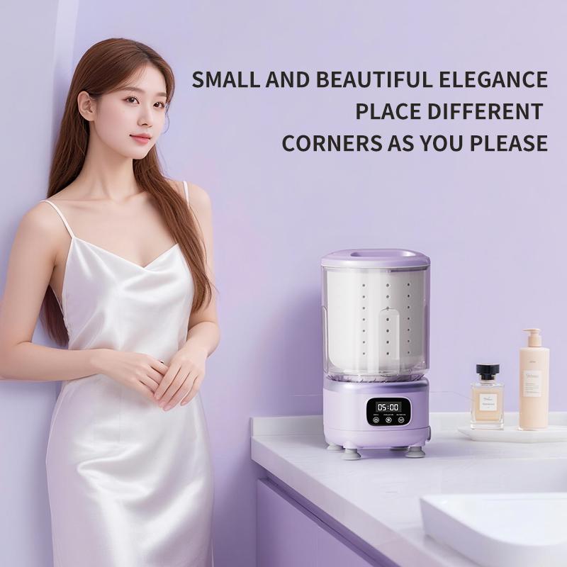 2L Wash & Dehydration-in-One Washing Machine with 390 High-Power Motor, Automatic Spin-Drying, Mini Washing Cup, and Portable Wireless Charging