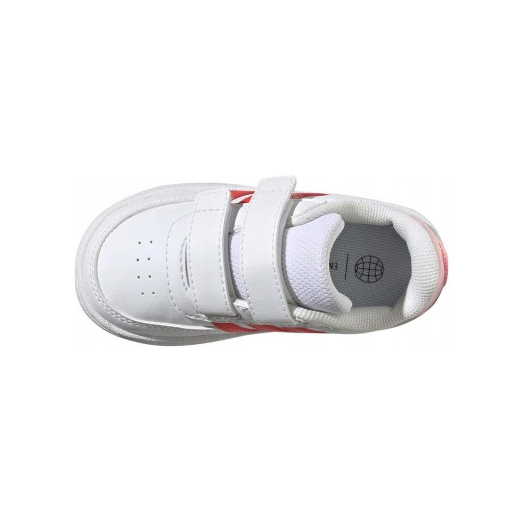 Adidas Focus Breathe In Breaknet 2.0 Casual Comfortable Durable Low-Top Walking Shoes Baby Shoes White Red HP8974