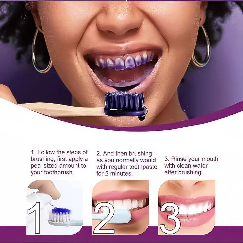 Purple V34 Toothpaste To Remove Oral Odor Purple Gel Teeth To Remove Yellow and Stains Toothpaste