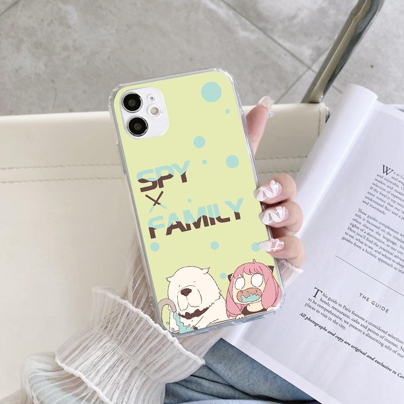 Lovely Cartoon Anime SPY×FAMILY Clear Phone Case For iPhone 14 12 13 Mini 11 Pro 8 7 6 6S Plus X XR XS Max SE 3 2022 2020 Cover