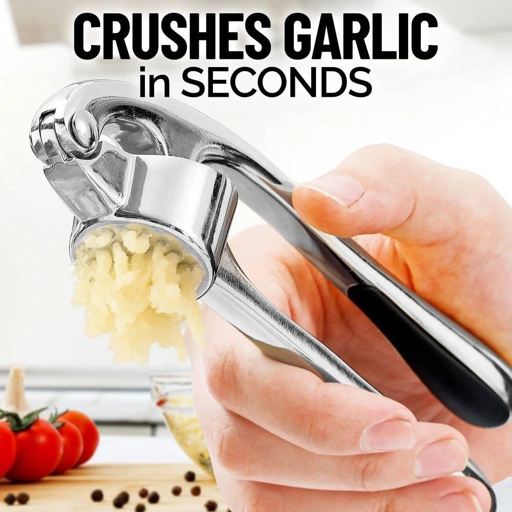 Ergonomic Handle Garlic Masher Easy Squeeze Garlic Mincer Tool  Vegetable Cooking Extruder