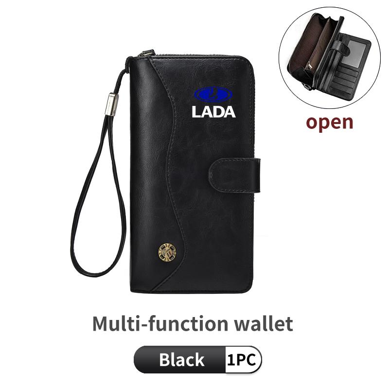 Car PU Leather Vintage Snap Closure Clutch Bag Storage Pouch For Lada Priora Sedan Sport Kalina Granta Vesta Niva Largus Vaz