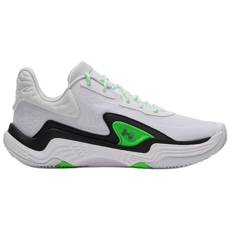 Under Armour Men's Spawn 7 White Black Basketball Shoes 3028461-101