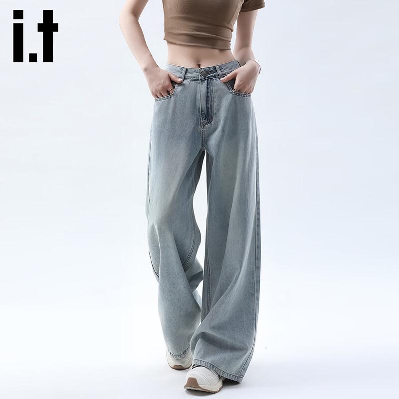 

izzue it Женские джинсы из тенсела лиоцелла широкие M