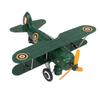 Vintage Wind Up Airplane Toy Tinplate Retro Clockwork Aircraft Figure Mini Airplane Ornament for