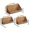 Imitation Rattan Woven Hanging Basket Wall-Mounted Storage Hamper Grocery Basket  Living Room